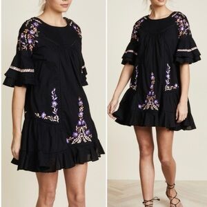 Free People Pavlo Embroidered Mini Dress